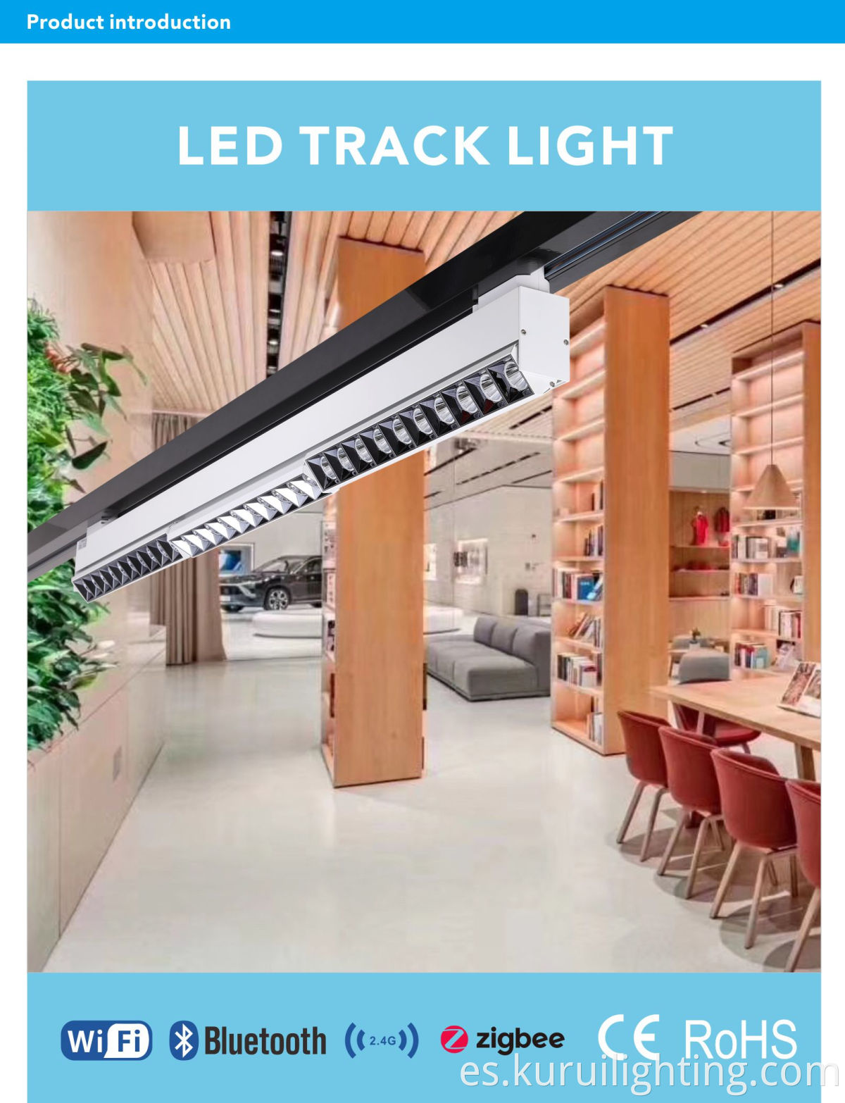 100W 2 cables 3 cables Shop Focus Lamp Lamps Retail Spot Lighting Accesors Spotlight Luz de vía LED minorista Luz